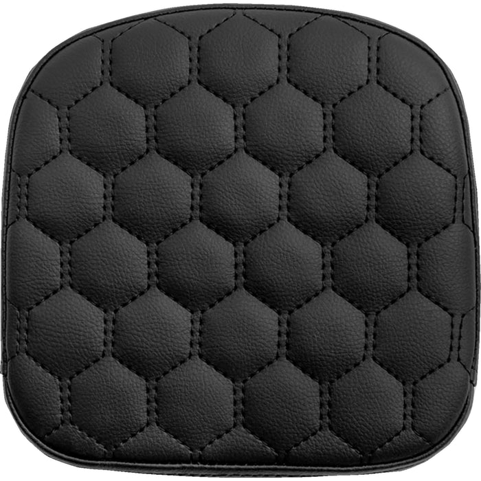 SADDLEMEN 0822-0572 040749 Honeycomb Sissy Bar Pad - Black Stitching