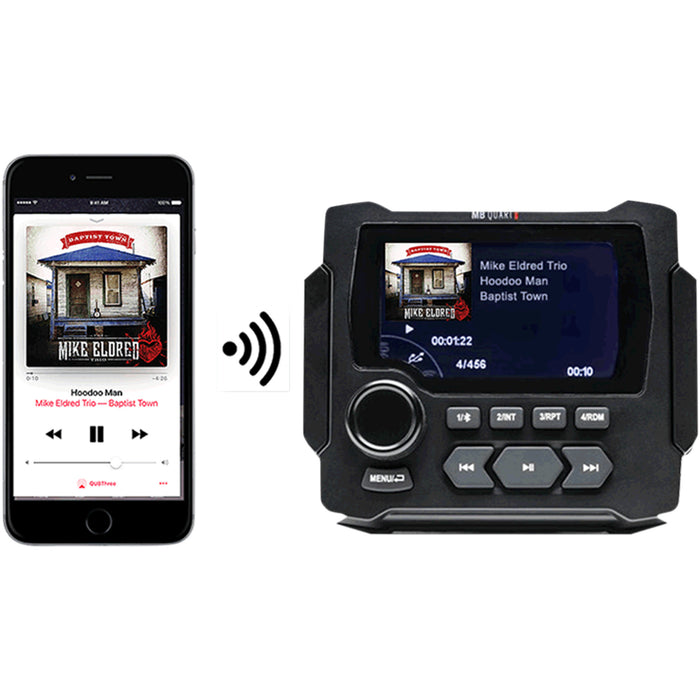 MB QUART 4401-0217 GMR-LED Powered Bluetooth® AM/FM Gauge Mount Radio with LED Color Display Audio System - CanAm