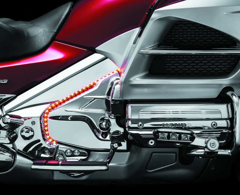Kuryakyn 7366 Louvered Transmission Cover 01-17 Honda GL1800 Chrome - User 1