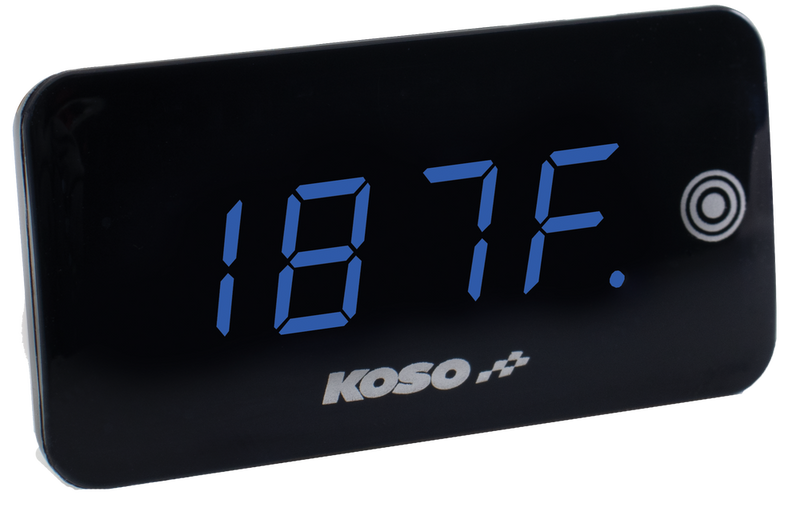 Koso North America 27-5847 BA068040 SUPER SLIM TOUCH SCREEN VOLT & TEMP GAUGE BLUE DISPLAY