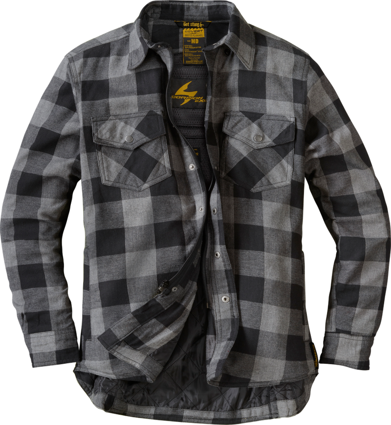 Scorpion Exo 75-6118M 52201-4 COVERT WOMENS FLANNEL BLACK/GREY MD