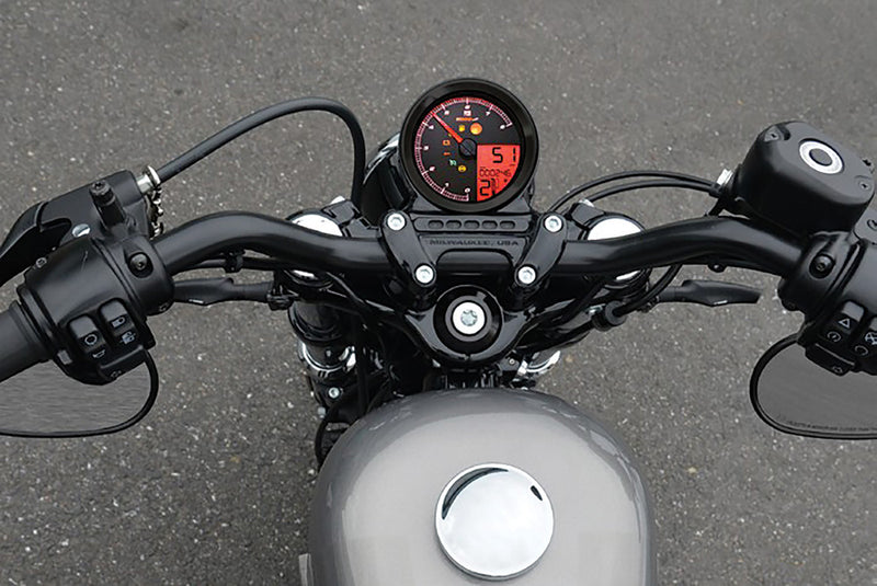 Koso North America Speedo Tach Black Bezel LCD Color Change Display - BA051211 For Harley Dyna 2004-2013