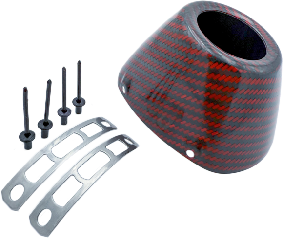 Fmf 79-040695 040695 CARBON CAP 4.1 NEW STYLE RED CARBON
