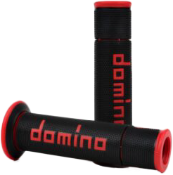 Domino Racing 58-2284 A45041C4240B7-0 A450 ROAD RACING GRIPS BLACK/RED PAIR