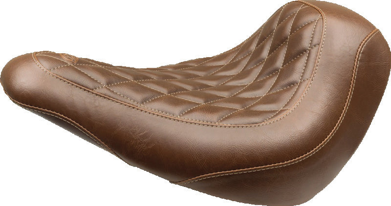 Mustang Motorcycle 83041 Mustang 18-21 Harley Low Rider, Sport Glide Wide Tripper Solo Seat Diamond Stitch - Brown - Photo - Primary