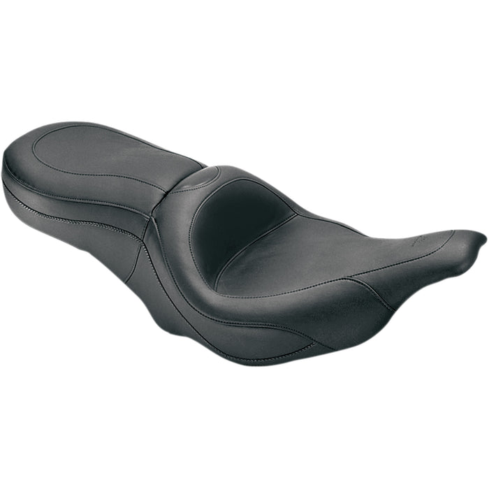 MUSTANG 0801-0293 75454 One-Piece Sport 2-Up Touring Seat - Plain - '97-'07 FLT