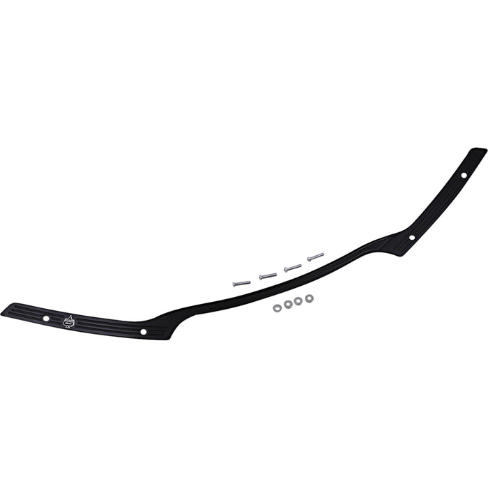 KLOCK WERKS 2350-0509 KWW-01-0574 Flare™ Series Windshield Trim - KERF - Black w Contrast Logo