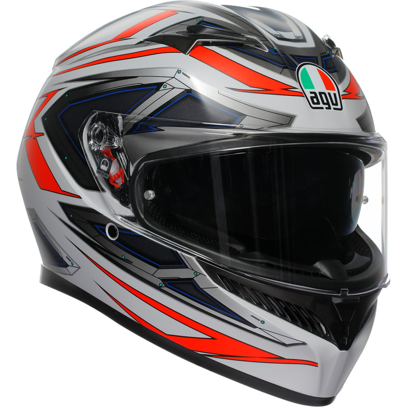 AGV K3 Space Helmet - Matte White/Red Fluo
