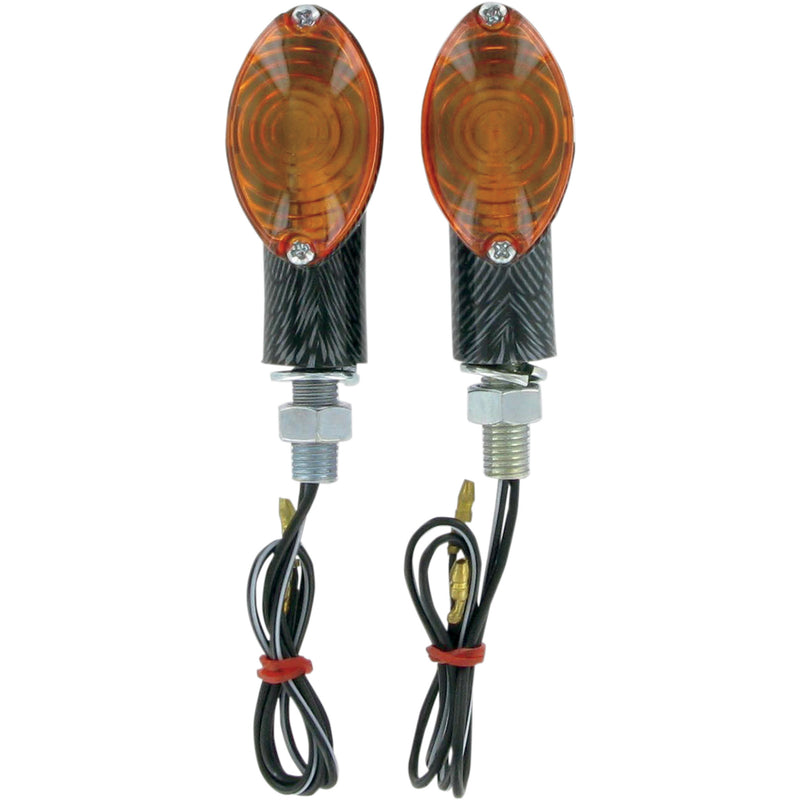 K&S TECHNOLOGIES 25-8360 25-8360 LED Ultra Mini Marker Lights Ultra Mini Marker Lights - Carbon/Amber