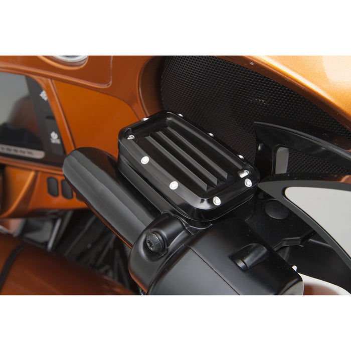 COVINGTONS 0610-0676 C1156-B Master Cylinder Cover - Master Cylinder Lid - Brake - Front - Dimpled - Black