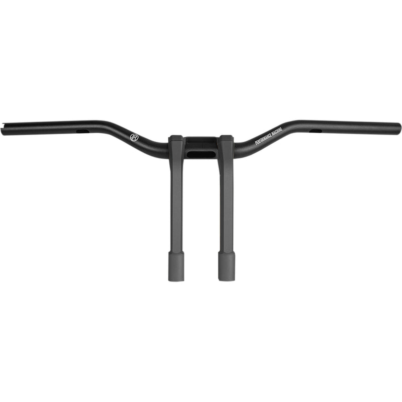 PERFORMANCE MACHINE (PM) 0602-1237 0208-2186M-SMB Phatbar & Riser Kit - Handlebar Assembly - External Wiring - Black Ops