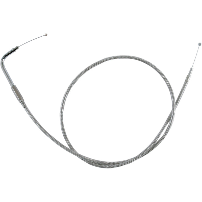 Drag Specialties Stainless Braided Idle Cable 42-1/2" For Harley Road King 1996-2001
