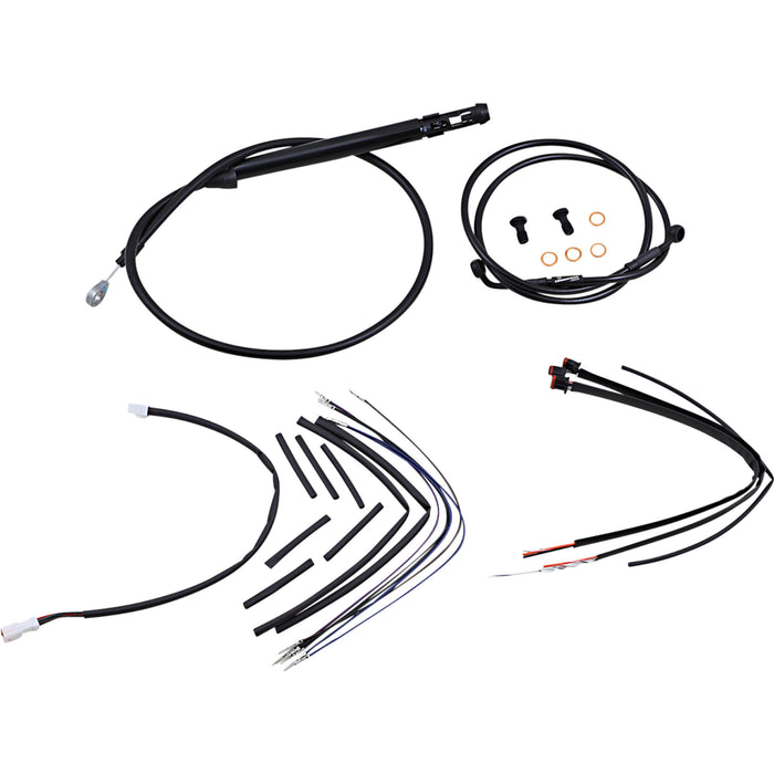 BURLY BRAND 0662-0727 B30-1257 Jail Bar Cable Kit - 12" Handlebars - Black Vinyl