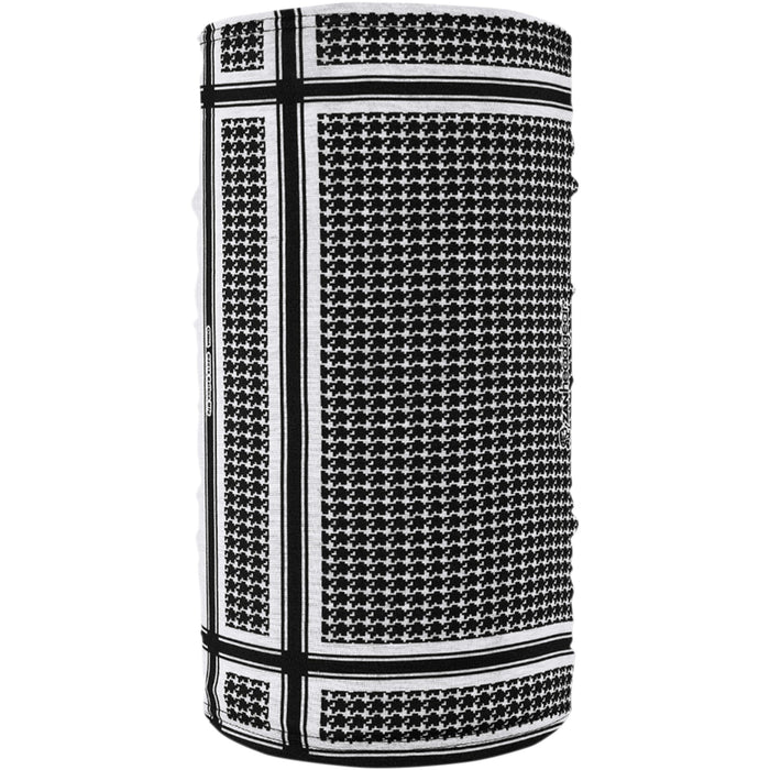 ZAN HEADGEAR 2502-0112 TF235BW Motley Tube® Fleece Lined houndstooth - black and white