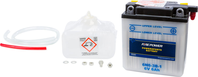 Fire Power Battery W Acid 6V - 6N6-3B-1 Honda CB125S 1981-1983