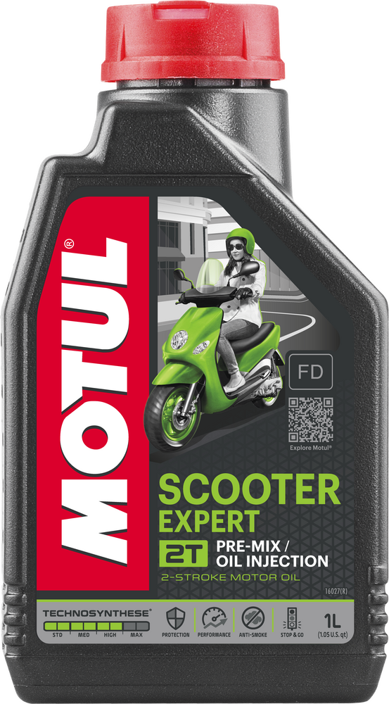 Motul Scooter Expert OIL 2T 1L - 105880 For Ski-Doo Snowmobiles 2002-2019 | Husqvarna Dirt Bikes 2003-2018 | Kawasaki Dirt Bikes 2002-2018