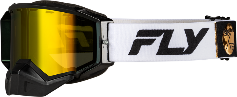 Fly Racing 37-4105 37-4105 ZONE ELITE SNW GOGGLE WHT/BLK W/PLRZD YELLOW LENS