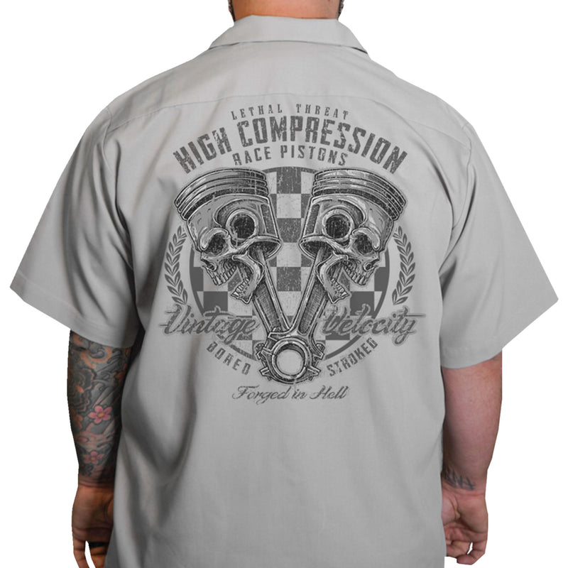 LETHAL THREAT 3040-3265 DG60163XXXL High Compression Pistons Shop Shirt gray - 3xl