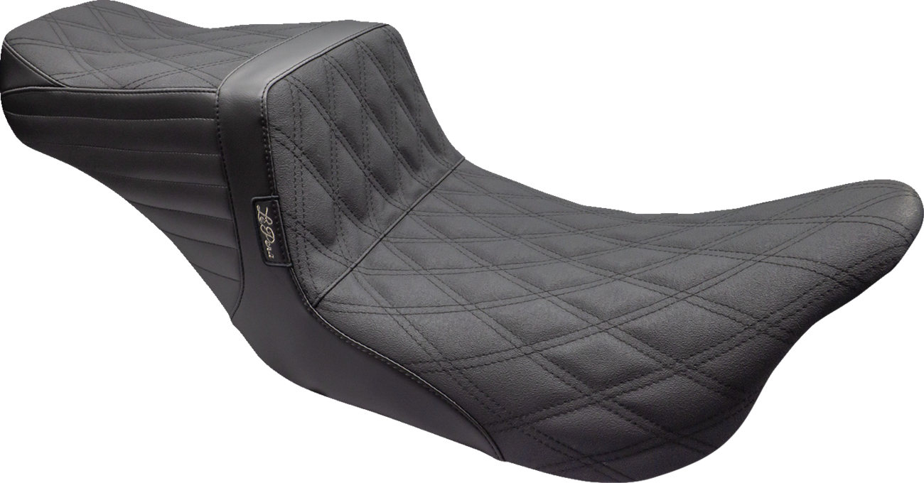 LE PERA Tailwhip Seat -0801-1541 Double Diamond w/ Grip Tape - Black - FL '08-'23 LK-587DDGP
