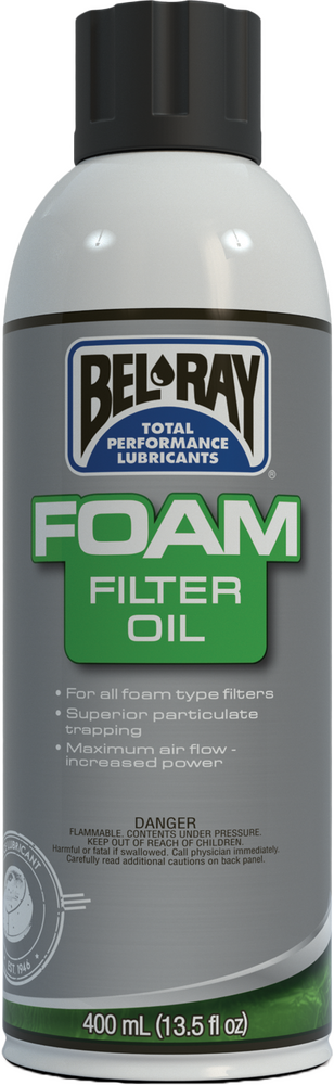 Bel-ray 840-3802 99200-A400W FOAM FILTER OIL WATERPROOF 400ML SPRAY