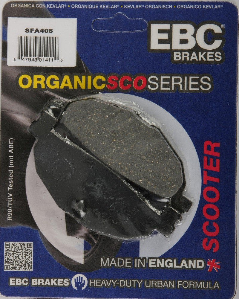 EBC Brake Pads Organic - SFA408 Yamaha 400 Majesty / 250 Morphous / 500 Max 2005-2013