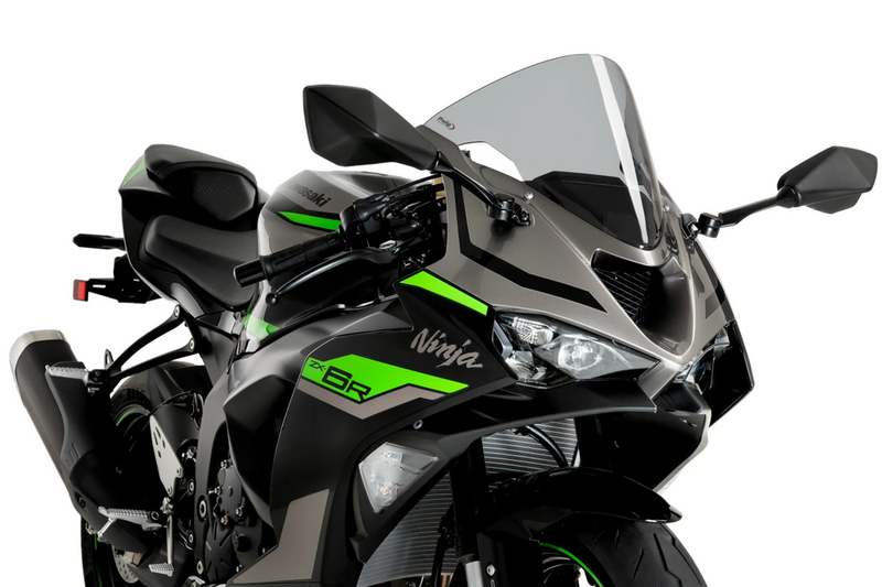 Puig Hi-Tech Parts Windscreen R-Racer Smoke - 21832H Kawasaki Ninja 2024