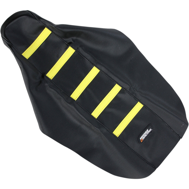 MOOSE OFFROAD 0821-1804 RM8502-331RT Ribbed Seat Cover black cover/yellow ribs - suzuki
