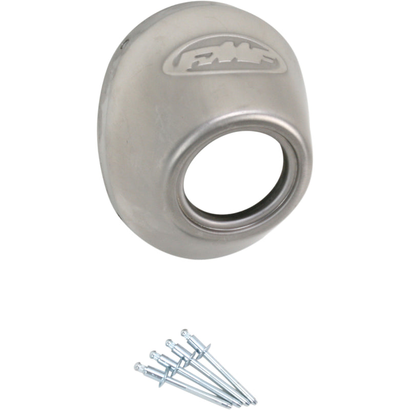 FMF 1860-0500 040634 Replacement Rear Cone Cap End Cap - Stainless Steel - Straight Cut - PC4/Q4