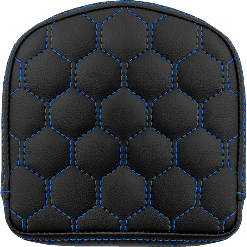 SADDLEMEN 0822-0584 040849BLU RoadSofa™ Sissy Bar Pad - Honeycomb - Blue Stitching