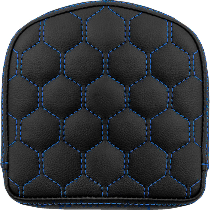 SADDLEMEN 0822-0584 040849BLU RoadSofa™ Sissy Bar Pad - Honeycomb - Blue Stitching