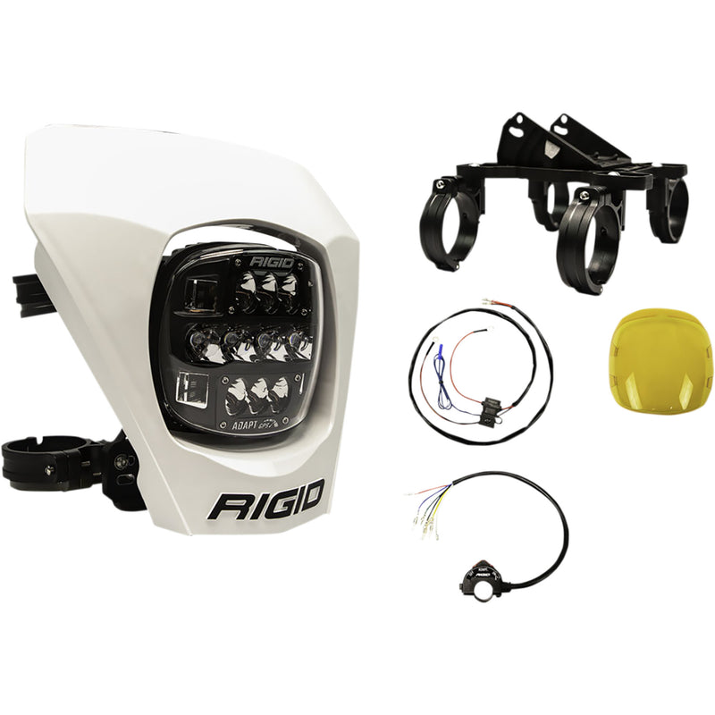 RIGID INDUSTRIES 2001-2428 300417 Adapt XE Moto LED Light with Number Plate Headlight Kit - White