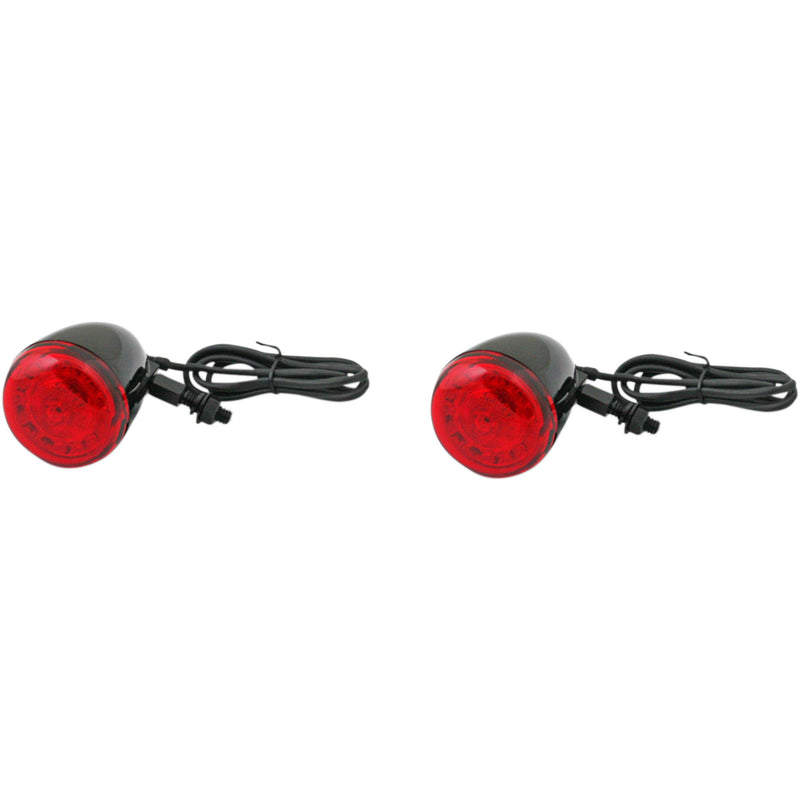 CUSTOM DYNAMICS 2020-1737 PB-UNV-RTS-R-B ProBEAM® Universal LED Bullet Bezel Turn Signals ProBEAM® Universal Turn Signals - Gloss Black/Red