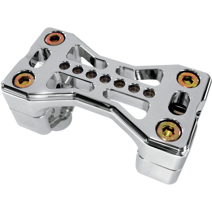 JOKER MACHINE 0603-0267 03-861C Series 900 Handlebar Clamp Assembly - Harley Davidson - Chrome