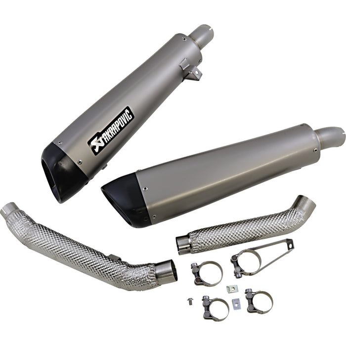 AKRAPOVIC 1811-3943 S-T12SO3-HCQT Titanium Slip-On Line Muffler Titanium Mufflers