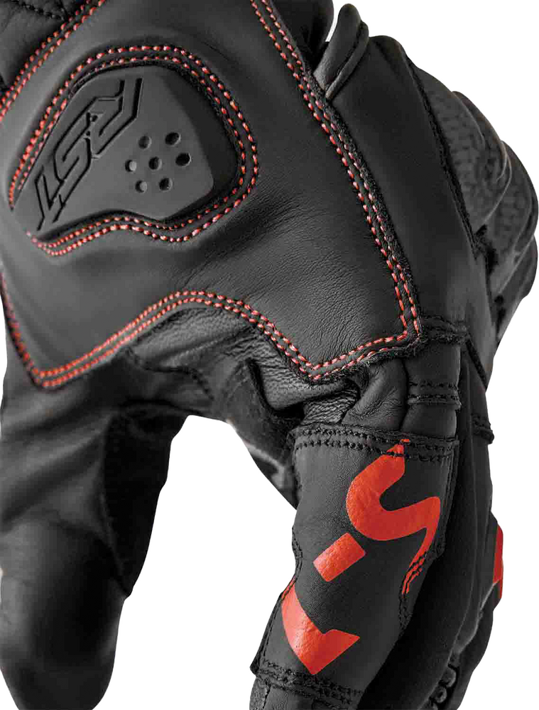 Rst 556-3650110 103650RED-10 S1 GLOVE BLK/RED LEATHER LG