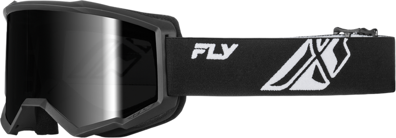 Fly Racing 37-51170 37-51675 FOCUS GOGGLE BLACK/WHITE W/DARK SMOKE HYDROPHOC LENS
