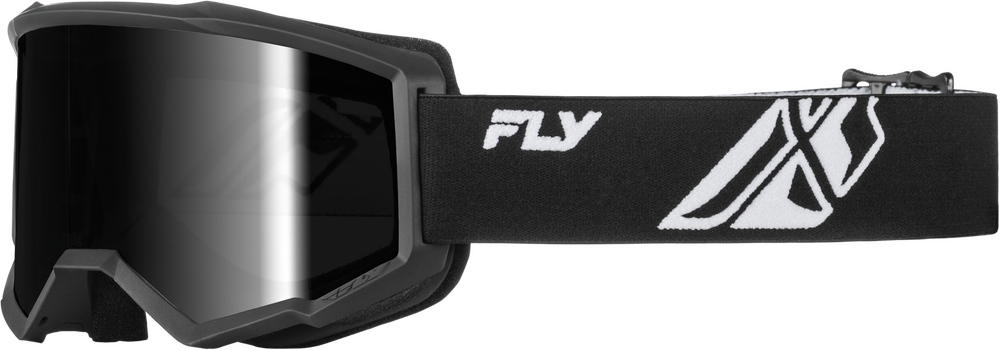 Fly Racing 37-51170 37-51675 FOCUS GOGGLE BLACK/WHITE W/DARK SMOKE HYDROPHOC LENS