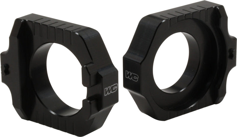Works Axle Blocks Elite KTM HUS Black - 17-260 KTM Dirt Bikes 2013-2022