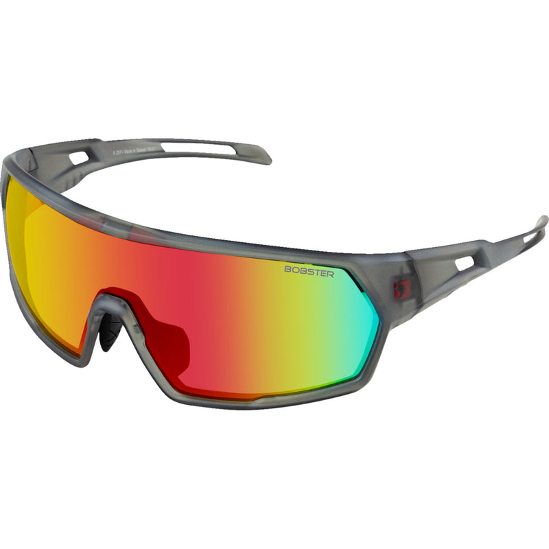 BOBSTER 2610-1486 BSPE01 Speed Sunglasses matte clear gray - smoke crimson mirror