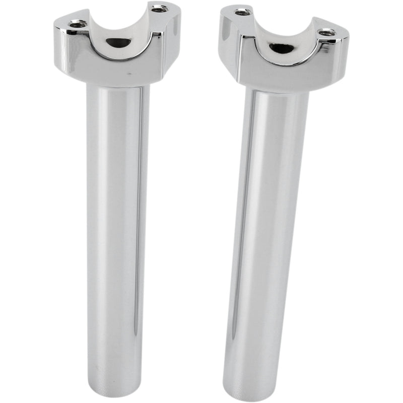 DRAG SPECIALTIES 0602-0402 Forged Aluminum Handlebar Risers straight - 8" - chrome