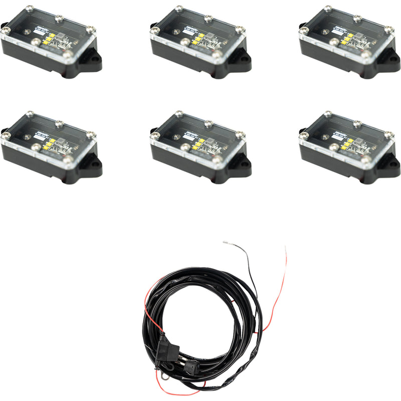 HERETIC 2040-3087 70023 LED Rock Light Rock Light - Clear - 6 Pack