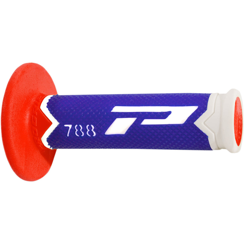 PRO GRIP 0630-2228 PA078800WBR Cross Triple Density 788 Grips Grips - 788 - White/Blue/Red