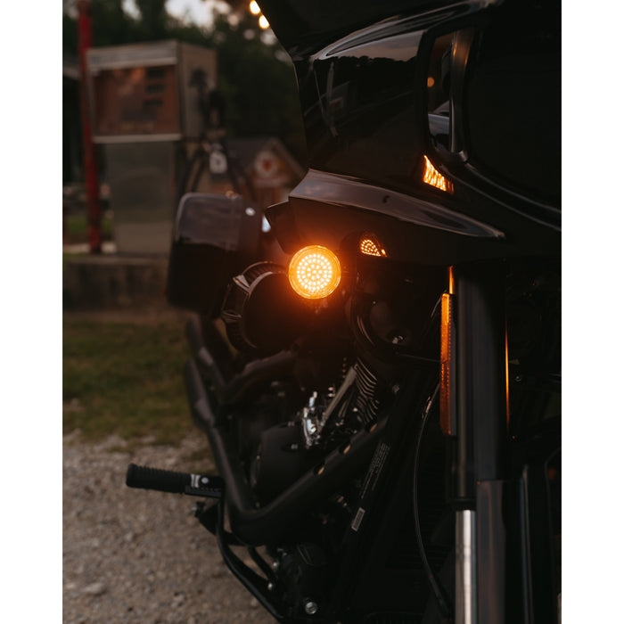 CUSTOM DYNAMICS 2020-2157 GEN-4-A-1157 Genesis® 4 Solid Amber Front Turn Signal Insert - LED - Amber - 1157