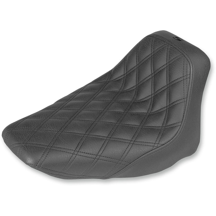 SADDLEMEN 0802-0914 806-15-002LS Renegade Lattice Stitch Solo Seat - Lattice Stitched - Black - FLST '06-'17