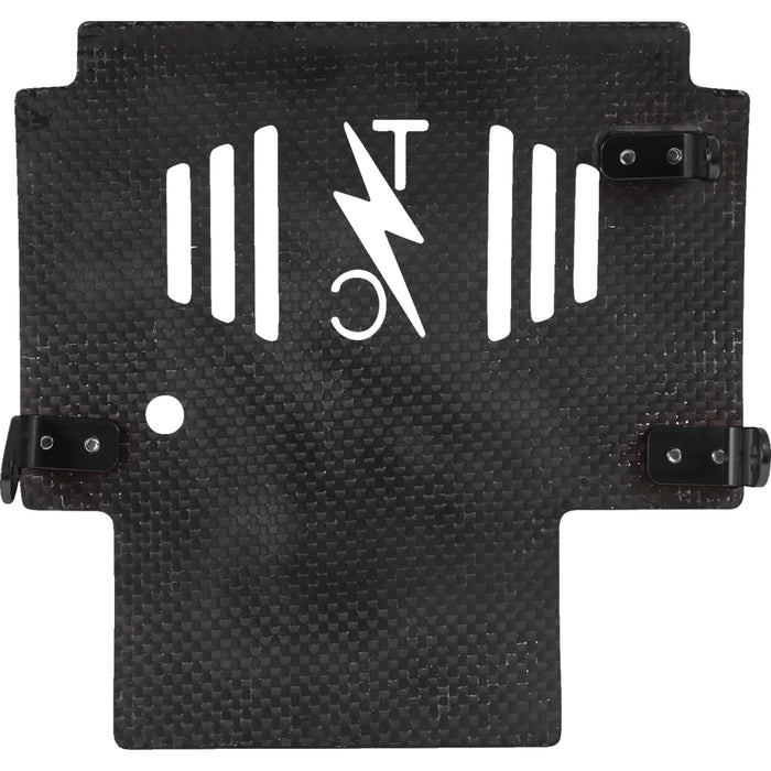 THRASHIN SUPPLY CO. 0506-2532 TSC-3035-1 Forged Carbon Fiber Skid Plate Skid Plate - Carbon Fiber/Forged - With Black Brackets - FLHX/FLTRX