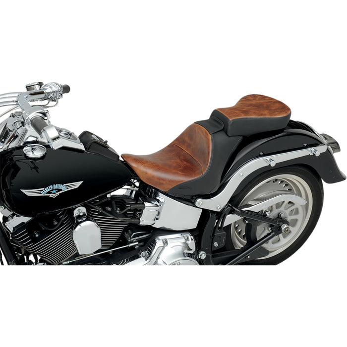 SADDLEMEN 0802-0748 806-12-0041B Renegade™ Lariat Leather Solo Seat - Softail '06-'17