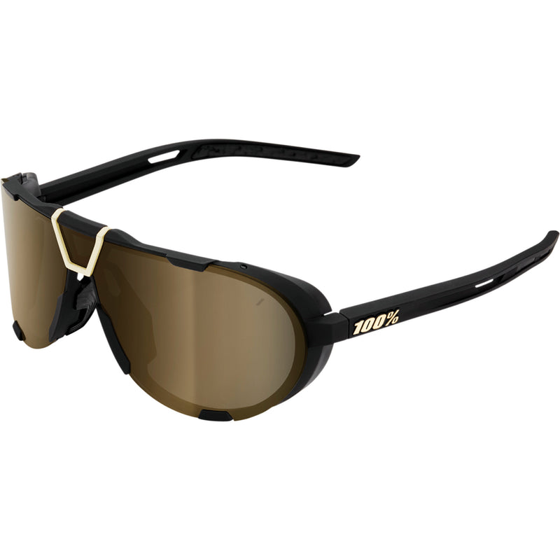 100% 2610-1423 61046-258-01 Westcraft Sunglasses soft tact black - soft gold mirror