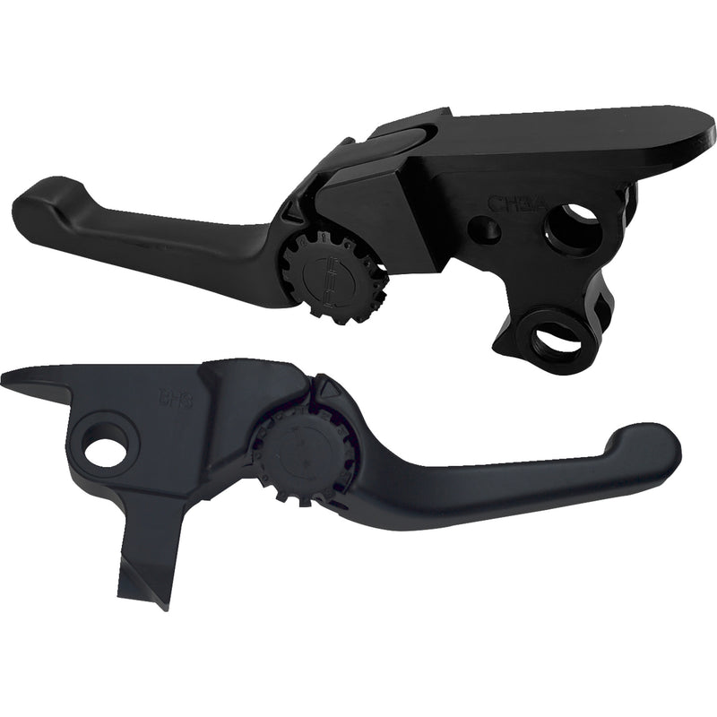 PSR Anthem Shorty Lever Set Black - 12-01666-22 For Harley Touring 2021-2025