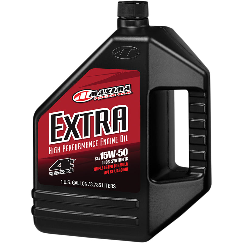 MAXIMA RACING OIL 329128 329128 Extra High Performance Synthetic 4T Engine Oil Extra Synthetic 4T Oil - 15W-50 - 1 U.S. gal.