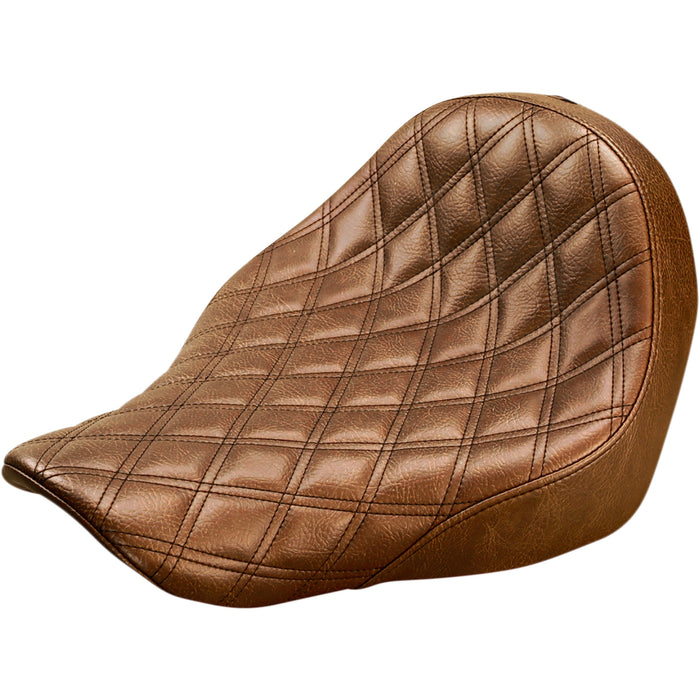 SADDLEMEN 0802-1045 818-29-002BLS Renegade Lattice Stitch Solo Seat - Lattice Stitched - Brown - FL/FX '18-'20